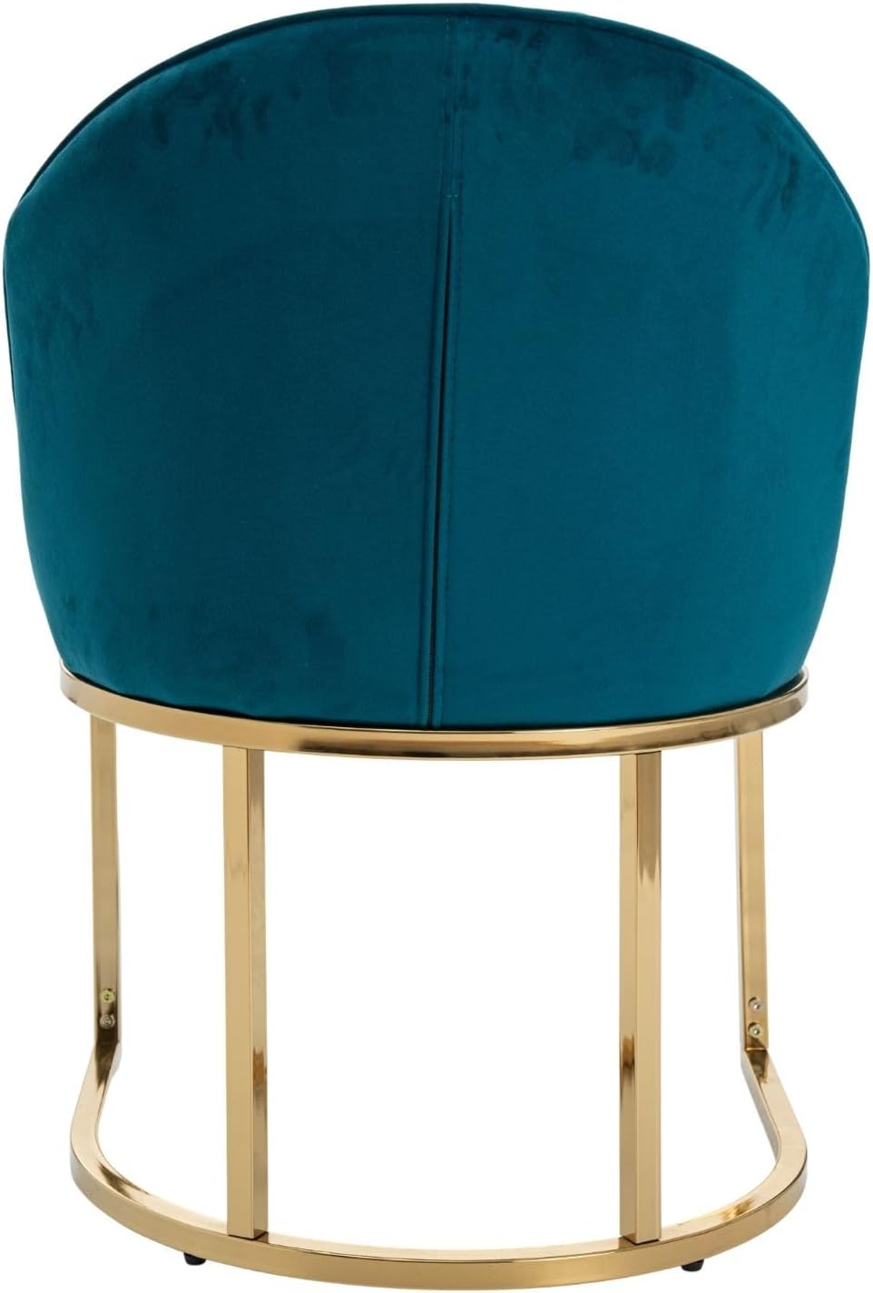 Hyfirm Modern Dining Chairs Set of 4, Velvet Teal Upholstered Kitchen Chairs with Gold Metal Legs, Padded Fabric Accent Chairs for Living Room, Dining Room, Cafe