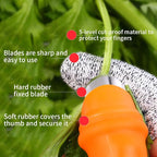 Garden Silicone Thumb Knife, Finger Knife-Plants Picking Trim Tools(L)