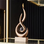 AWNR Abstract Art Deco Decor Statues for Home,Shelves,Table,Living Room, Dining Room,Modern Sculpture Decoraciones of Homes for Sale (Bronze)