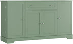 HITHOS 54" W Kitchen Buffet Cabinet with Storage, Coffee Bar Cabinet, Green