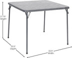 Flash Furniture Madison 5-Piece Folding Card Table and Chair Set, Gray | Portable, Indoor/Outdoor, Event Table and Chairs