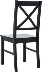 SAFAVIEH Home Collection Akash Farmhouse Black Dining Chair Set of 2