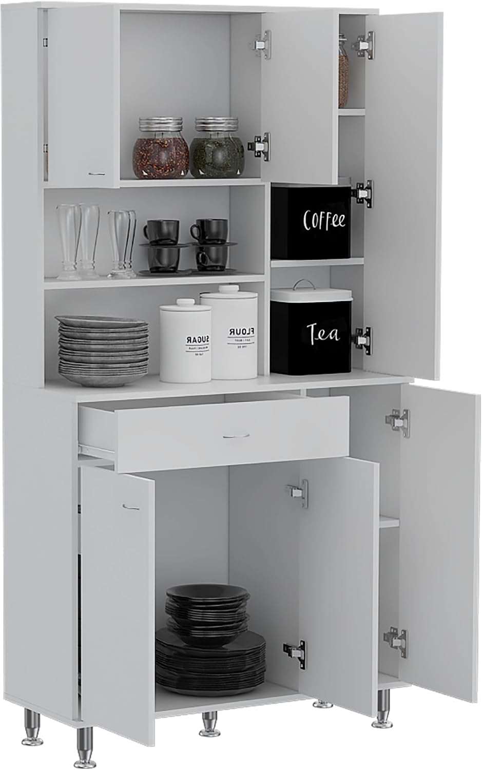 Kitchen Pantry Piacenza, Kitchen, White