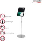 Deflecto 165242 A4 Bevelled Edge Floor Standing Sign Holder
