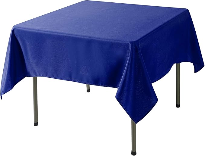 Cupuamon Square Tablecloth 70x70 inch Washable Polyester Fabric Table Cloth for Wedding Party Dining Banquet Decoration（70x70,Royal Blue）