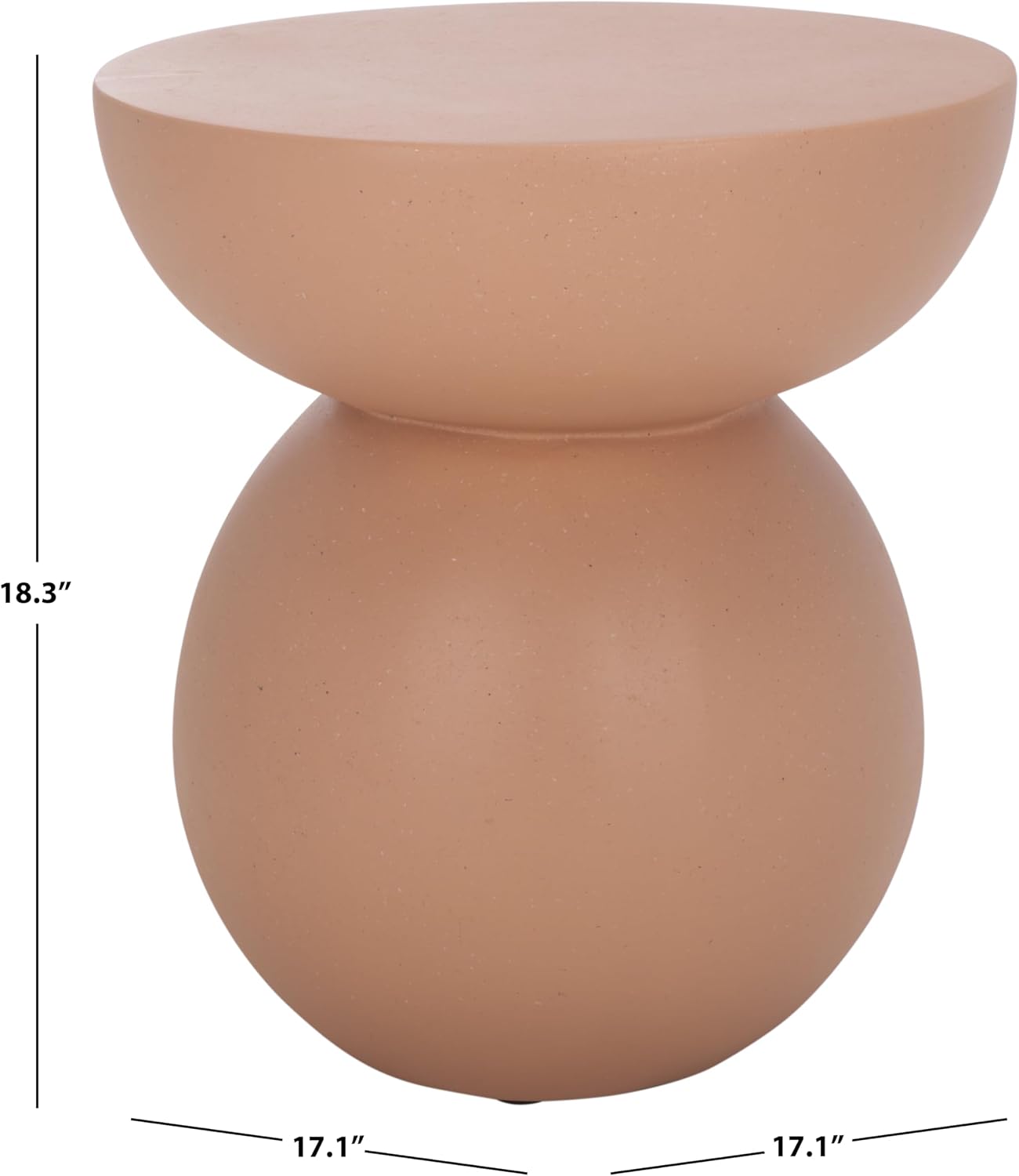 SAFAVIEH Home Collection - Ailani Accent Table, Terracotta Round Side Table with Sculptural Base, Fully Assembled (ACC2802C)