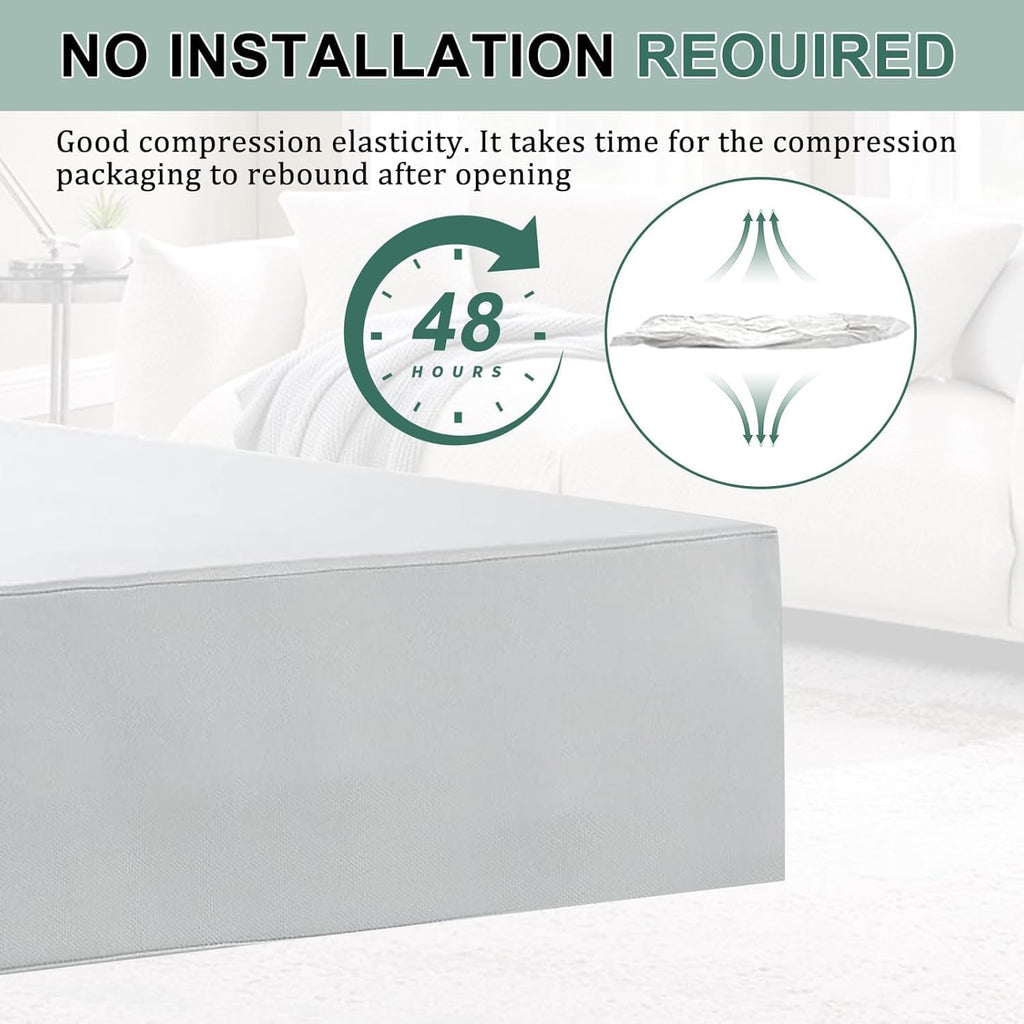 Extra Thickness 3 Layer Couch Cushion Replacement, 26"x26"x6" Sofa Cushions Replacement,100% 25D Foam Upholstery, Supportive&Soft Sofa Foam with Removable Cover