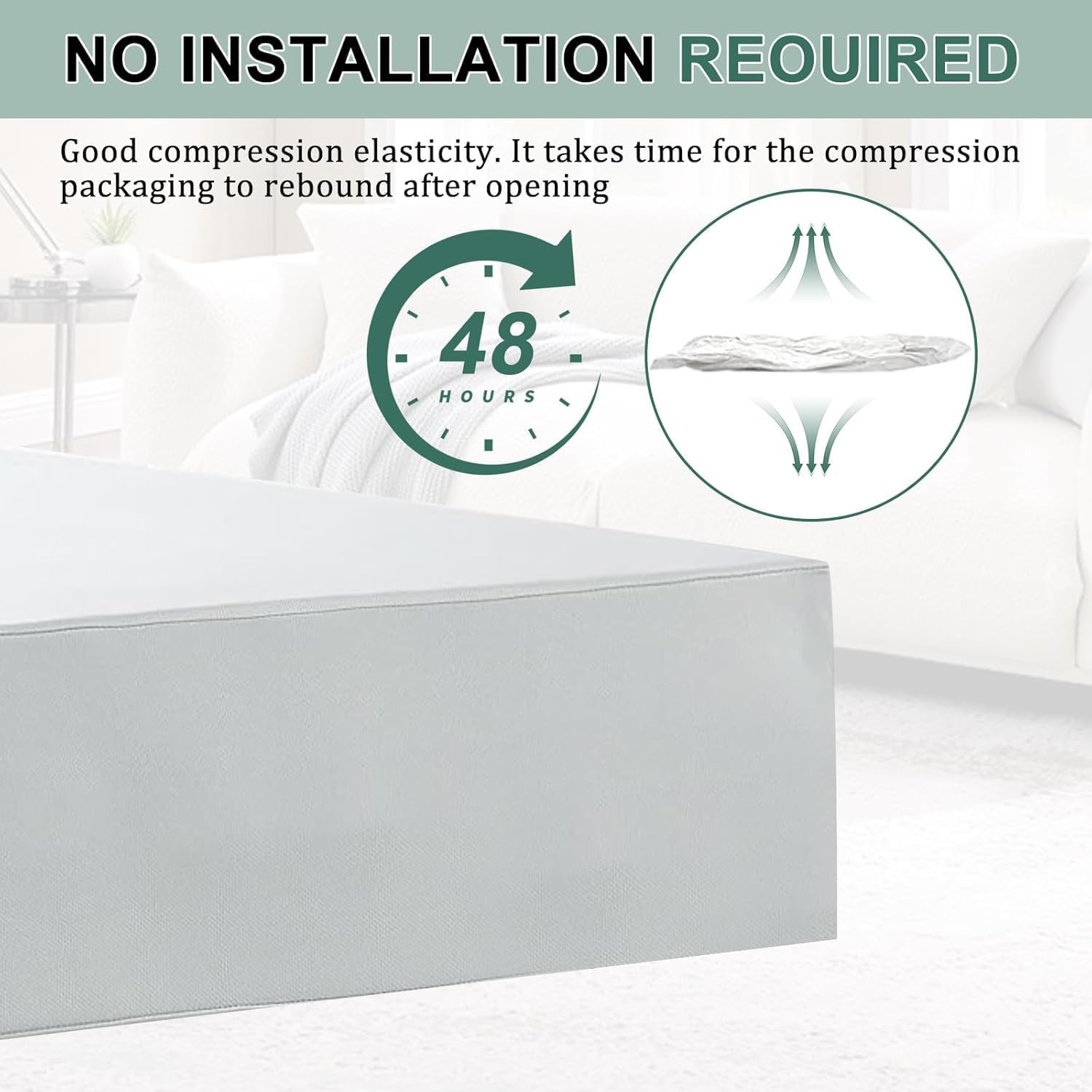 Extra Thickness 3 Layer Couch Cushion Replacement, 26"x26"x6" Sofa Cushions Replacement,100% 25D Foam Upholstery, Supportive&Soft Sofa Foam with Removable Cover