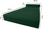 D&D Futon Furniture Sleeper Chair Folding Foam Bed, Portable Studio Guest Sofa Beds 6 x 36 x 70 Hunter Green
