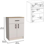 Tuhome Mayorca Pantry Cabinet, 33.5" Tall Kitchen Storage Cabinet with Doors and Shelves, 1 Drawer, 2 Doors, Engineered Wood Kitchen Pantry Cabinet Organizer for Small Appliances