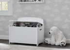 Delta Children MySize Deluxe Toy Box - Greenguard Gold Certified, Bianca White & MySize Kids Wood Table and Chair Set (2 Chairs Included) - Ideal for Arts & Crafts