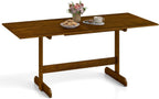 Giantex 71" Dining Table for 6-8, Large Kitchen Table with H-shaped Rubber Wood Leg and Wood Grain Tabletop, Reinforced Back Support, Non-slip Foot Pads, Dinner Tables for Living Room, Office, Dinette