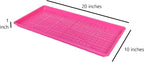 SUNPACK 10" x 20" Heavy Duty Mesh Plastic Seed Starting Tray, Magenta, 1" (Pack of 30) - Ensures Water Drainage and Aeration, Perfect for Greenhouses or Indoor Gardening