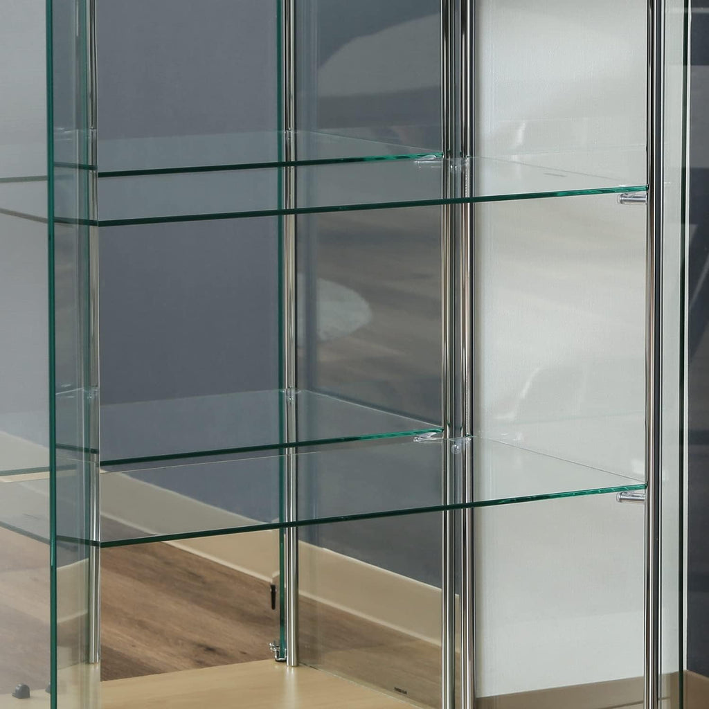 不二貿易(Fujiboeki) Fuji Boeki 72801 Collection Case, Figure Case, 3 Tiers, Width 23.8 x Depth 14.4 x Height 33.5 inches (60.5 x 36.5 x 85 cm), Natural, Wide, Rear Mirror, Assembly Required