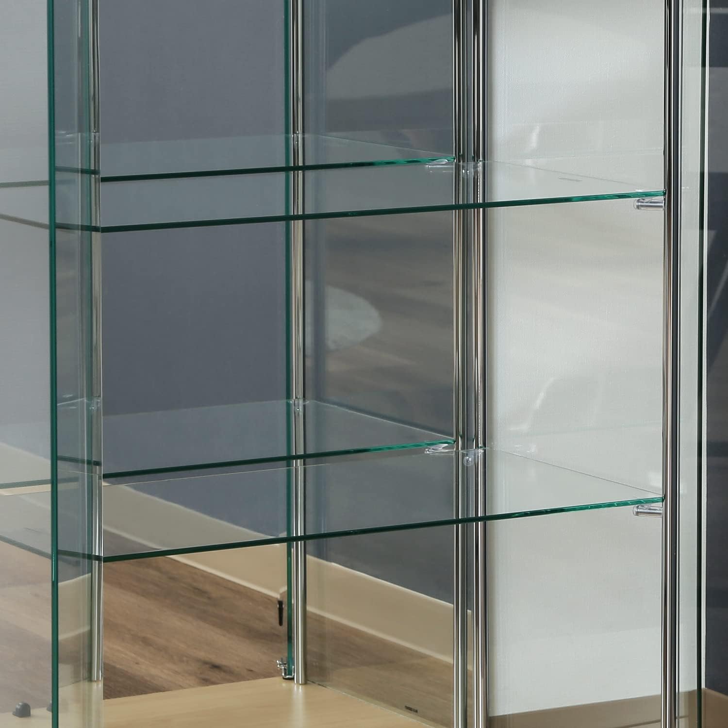 不二貿易(Fujiboeki) Fuji Boeki 72801 Collection Case, Figure Case, 3 Tiers, Width 23.8 x Depth 14.4 x Height 33.5 inches (60.5 x 36.5 x 85 cm), Natural, Wide, Rear Mirror, Assembly Required