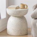 Multi-Functional Simple Sofa Side Table Faux Terrazzo Garden Stool Plant Table Small Coffee Table for Living Room Garden Long Lasting