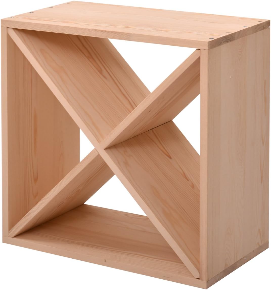 Y1LA 24 Bottle Wine Rack Holder Compact Cellar Cube Bar Storage Kitchen Decor Wood Display Home,Wine Storage Cube for Wood Crate in Natural (1, Natural-a)