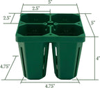 Vego garden Seedling Suite Products, 4 Pack Jumbo Seedling Trays with 10" x 10" Bottom Watering Trays