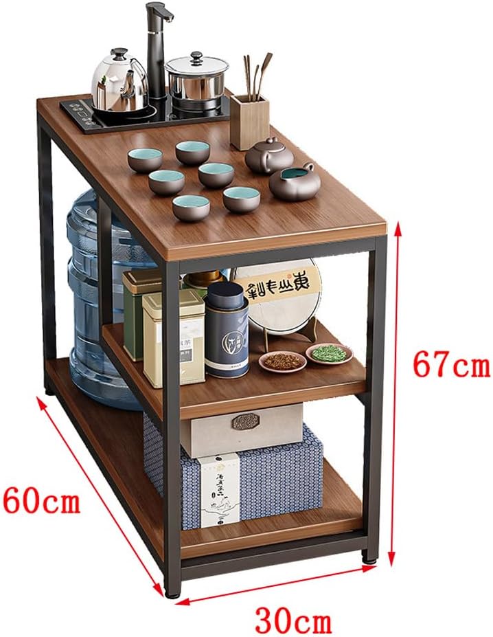 Side Table for Living Room,3 Tier End Table with Storage,Sofa Side Table for Small Spaces,60x30x67 cm Narrow Accent Table End Table for Bedroom and Office