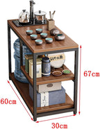 Side Table for Living Room,3 Tier End Table with Storage,Sofa Side Table for Small Spaces,60x30x67 cm Narrow Accent Table End Table for Bedroom and Office