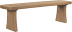 Merax 62.9" Solid Pine Dining Bench with Flared Legs – Rustic Wood Entryway & Dining Seating for 3 Adults, Heavy Duty 350lbs Capacity, Natural Finish for Farmhouse, Modern & Coastal Homes, Pine Wood
