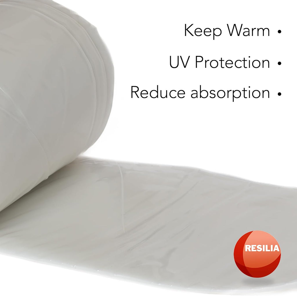 RESILIA Clear Greenhouse Sheeting - UV-Protected, Heavy-Duty Gauge Outdoor Polyethylene Cover for Weatherproofing Greenhouses, Garden, Plants, 12' by 28' Roll, 6 Mil, 0.006 Inch, Thick, Made in USA