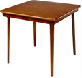 Stakmore Classic Straight Edge Square Wood Folding Table, 32x32, Fruitwood | Foldable Card Table, Wooden Tabletop Furniture for Cards, Board Games, Dining, and Extra Seating