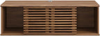 Modway Render 46" Mid-Century Modern Wall Mount Media Console TV Stand, 46 Inch, Walnut