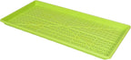 SUNPACK 10" x 20" Heavy Duty Mesh Plastic Seed Starting Tray, Lime Green, 1" (Pack of 10) - Ensures Water Drainage and Aeration, Perfect for Greenhouses or Indoor Gardening