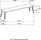 Coaster Home Furnishings - Sherman - 60-Inch Live Edge Acacia Wood Dining Bench - Industrial Modern Design with Hairpin Metal Legs - Dining Room, Kitchen, Entryway - Natural Acacia & Black - 190913