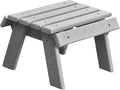 DutchCrafters Poly Outdoor Footstool - Amish Made Outdoor Furniture, Earth-Friendly, Recycled Plastic Patio & Balcony Furniture, Smooth & Durable, Stainless Steel Hardware, Easy Assembly (Gray)