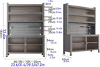 JKGHK 6-Tier Tall Kitchen Bakers Rack, Kitchen Storage Hutch Cupboard Cabinet with Adjustable Foot, Open Kitchens Pantry Storage Shelves for Spices, Pots, Pans(120cm/47.2in)
