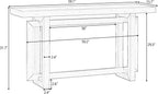 59 Inch Solid Wood Console Table, Table Sofa Table for Entryway, Hallway Living Room, Foyer, Contemporary Minimalist Style, Grey