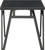 Modern Black 3pc Occasional Table Set with Sintered Stone Tops | Includes 1 cocktail table and 2 end tables with black sintered stone tops