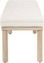 HomePop 47.5" Oslo Bench - Marigold Pinstripe Fabric