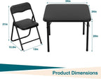 CABIHOME Kids Folding Table & Chair Set 3pc PU Padded Cushion No Tools Needed Toddler