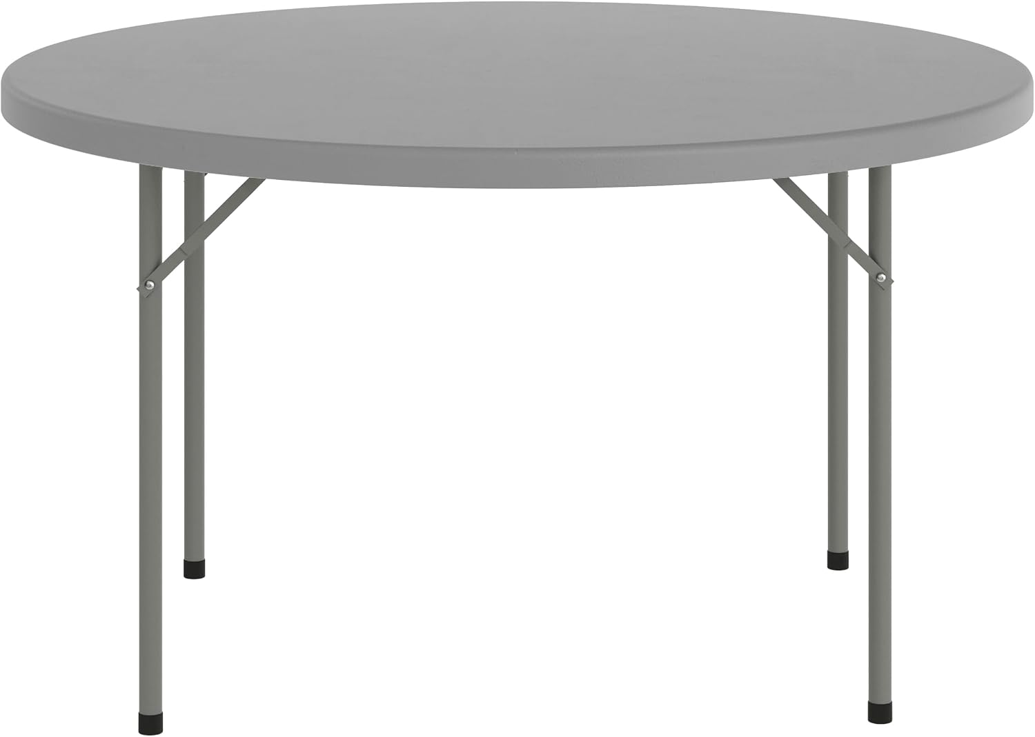 Flash Furniture 4 ft Plastic Round Folding Table, Dark Gray | Durable Construction, Commercial Use