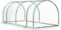 Outsunny 7' x 3' x 2.5' Mini Greenhouse, Portable Tunnel Green House with Roll-Up Zippered Door, UV Waterproof Cover, Steel Frame, Clear