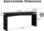 SSLine 65" Wooden Console Table Narrow Long Sofa Tables Behind Couch, Farmhouse Accent Entryway Table for Living Room Hallway Entrance Foyer (Black)