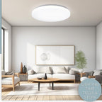 Hamilyeah 20 inch Ceiling Light Flush Mount 48W, Dimmable LED Ceiling Light Fixture, Simple Close to Ceiling Light 5CCT for Living Room, Dining Room, Bedroom, Hotel, Office