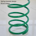 Spring Shape Side Table, Heart Shaped Accent Table, Iron Material, No Installation Required, for Living Room, Balcony(Yellow)
