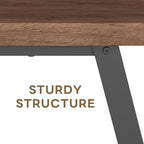 43" Wood Long Modern Farmhouse Entryway Bench, Wood Bedroom End of BedBench, Vintage Mid Century Rustic Style, Perfect for Mudroom, Storage, Living Room, Kitchen Walnut