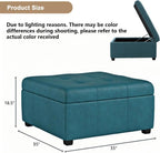 32 inch Large Square Storage Footstool Coffee Table with Lifting Platform, Ample Space - Perfect for Living Room Storage