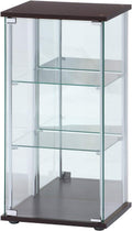 Fuji Boeki 97336 Collection Case, Figure Case, 3 Tiers, Width 16.7 x Depth 14.4 x Height 33.9 inches (42.5 x 36.5 x 86 cm), Brown, Tempered Glass, Rear Mirror, Assembly Required