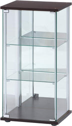 Fuji Boeki 97336 Collection Case, Figure Case, 3 Tiers, Width 16.7 x Depth 14.4 x Height 33.9 inches (42.5 x 36.5 x 86 cm), Brown, Tempered Glass, Rear Mirror, Assembly Required