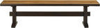 Coaster Home Furnishings - Bexley - 70-Inch Wood Dining Bench - Rustic Farmhouse Trestle Design - Kitchen, Dining Room - Natural Honey & Smoky Black - 110333