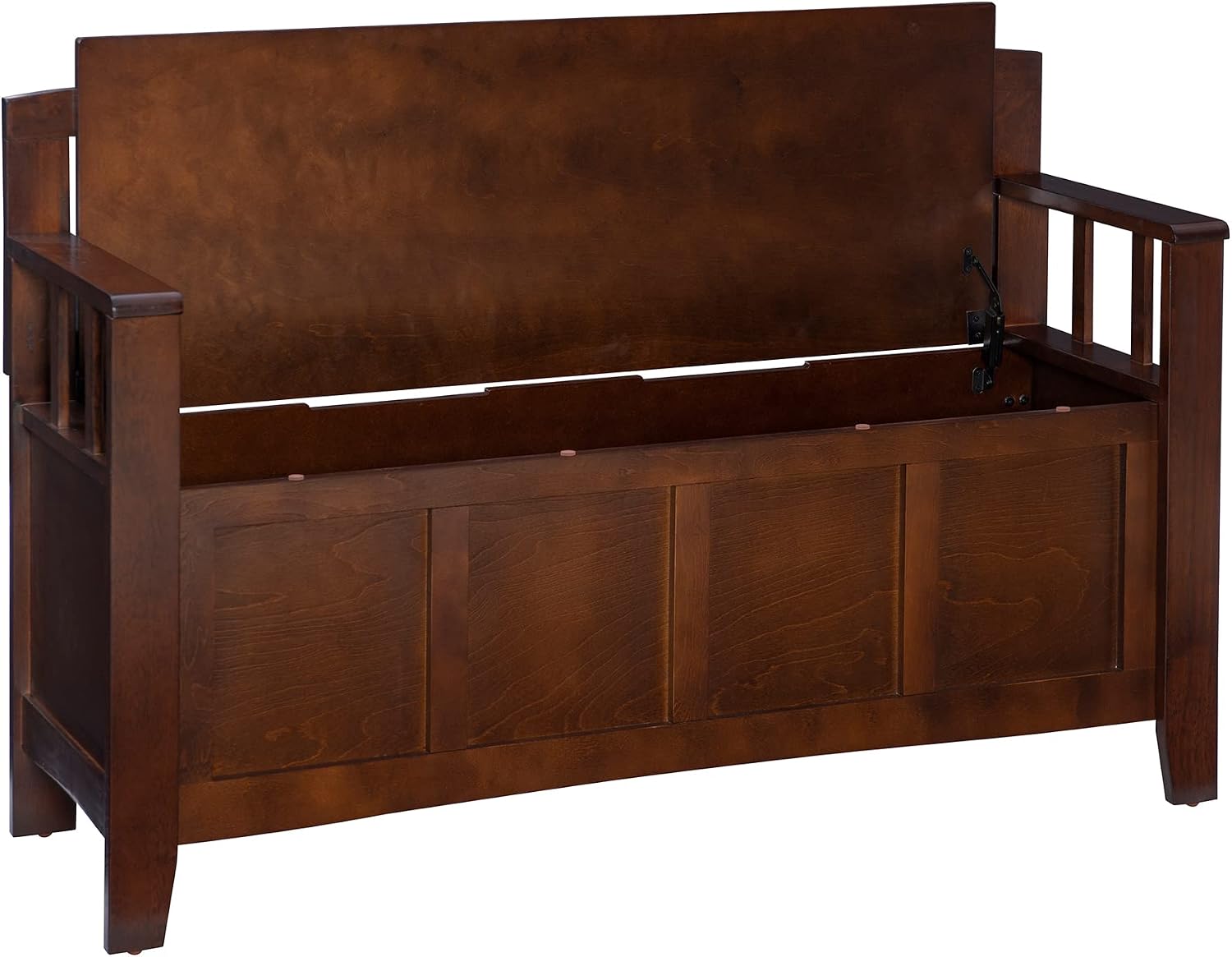 Linon Home Dcor Linon Home Decor Cynthia Storage Bench, 50"w x 17.25"d x 32"h, Walnut
