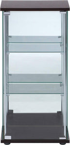 Fuji Boeki 97336 Collection Case, Figure Case, 3 Tiers, Width 16.7 x Depth 14.4 x Height 33.9 inches (42.5 x 36.5 x 86 cm), Brown, Tempered Glass, Rear Mirror, Assembly Required