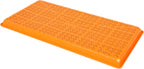SUNPACK 10" x 20" Heavy Duty Mesh Plastic Seed Starting Tray, Orange, 1" (Pack of 10) - Ensures Water Drainage and Aeration, Perfect for Greenhouses or Indoor Gardening