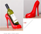 Wine Rack, High Heel Bottle Holder, Countertop Wine Storage Stand, Decorative Shoe Wine Rack Holder for Fridge, Cabinet, Pantry Shelf, Home Countertop (Red)